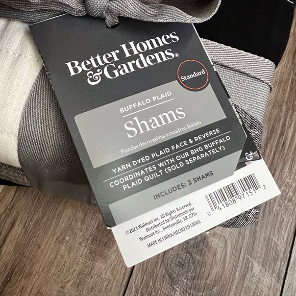 NEW Better Homes & Gardens Black Buffalo Plaid Cotton, Standard Sham (2 Counts) - Picture 6 of 7